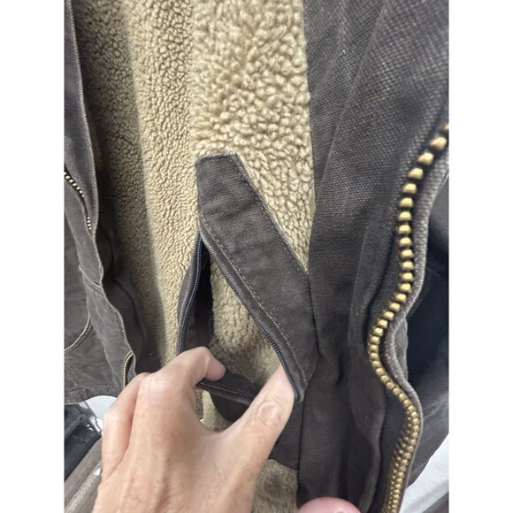 Carhartt C61 DKB Sherpa-Lined Work Coat Jacket Men’s 4XL Dark Brown Duck Chore - Picture 10 of 15